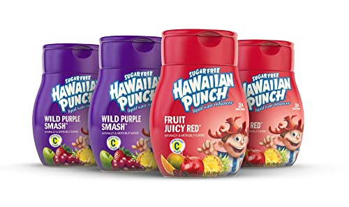 Book Cover Hawaiian Punch, Variety Pack, Liquid Water Enhancer – New, Better Taste! (4 Bottles, Makes 96 Flavored Water Drinks) – Sugar Free, Zero Calorie