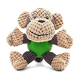 Raffaelo Dog Toy, Plush Squeaking Dog Toys, Dog Plush Toy, Chew Toy with Squeaker, Teeth Cleaning for Puppy, Small and Medium Dogs, Not Suitable for Big Dogs (Plush Toys-Monkey(5.9-6.2"))