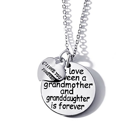 Blerameng The Love Between a Grandmother and Granddaughter is Forever and I Love You Forever Pendant Necklace