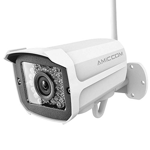 Outdoor Security Camera 1080p IP Cam 2.4G IP66 Waterproof Night Vision Surveillance System with Two-Way Audio, Motion Detection, Activity Alert, Deterrent Alarm - iOS, Android App