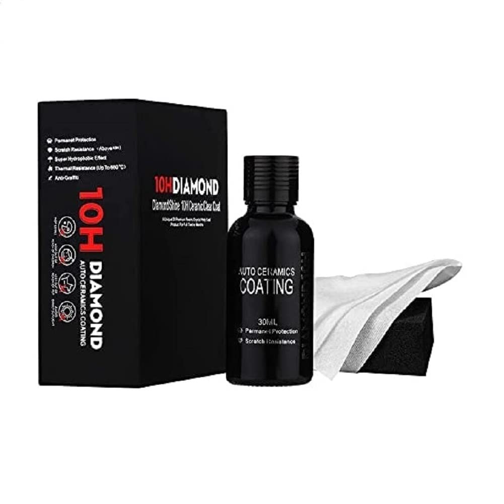 10H Super Ceramic Coating Hydrophobic for Cars-High Gloss Ceramic Car Coating Car Polish Kit 30ml-Anti Scratch,Protection Stains and UV Light