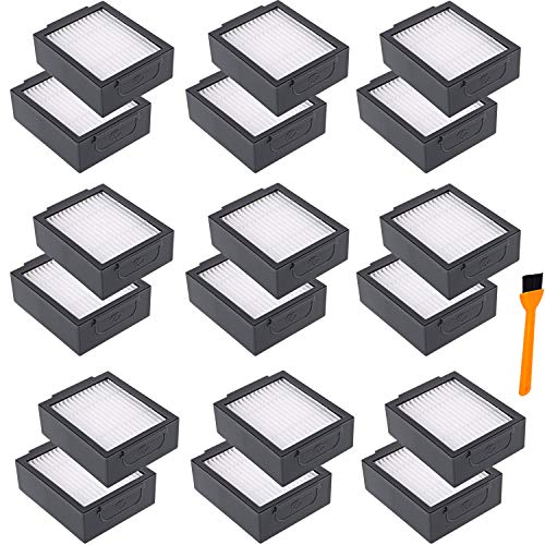 Hongfa Replacement Roomba i7 i7+ i6+ Filters, Replacement parts for i-Robot Roomba i7 7150 i7+/i7 Plus E5 E6 i6+ E7 i3 i3+ Vacuum,Roomba i & e Series Replenishment Filter 18 Packs