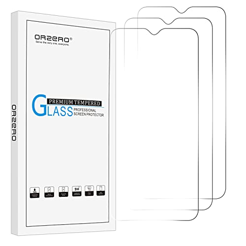 Orzero (3 Pack) Compatible For Samsung Galaxy M10,M20, A10, A10S Tempered Glass Screen Protector, 9 Hardness Anti-Scratch (Not Full Coverage Due to Curved Edge) (2.5D Arc Edges)