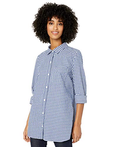 Goodthreads Women's Solid Brushed Twill Long-Sleeve Button-Front Shirt