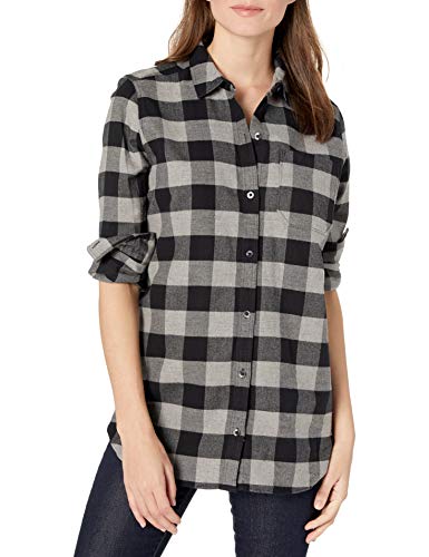 Amazon Brand - Goodthreads Women's Heavyweight Flannel Oversized Boyfriend Shirt