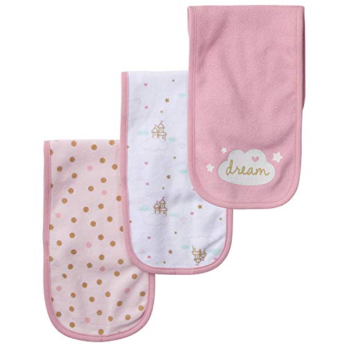 Gerber Baby Girls 3-Pack Terry Burp Cloth - Pink - One size
