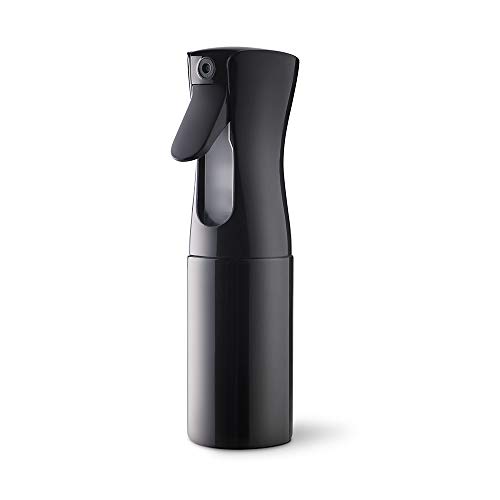 YAMYONE Spray Bottle for Hair - Empty - Continuous Mist - Aerosol - Fine and Curly Mist - for Styling The Hair in The Morning, Styling, Plants, Pets - 160 ml - Black