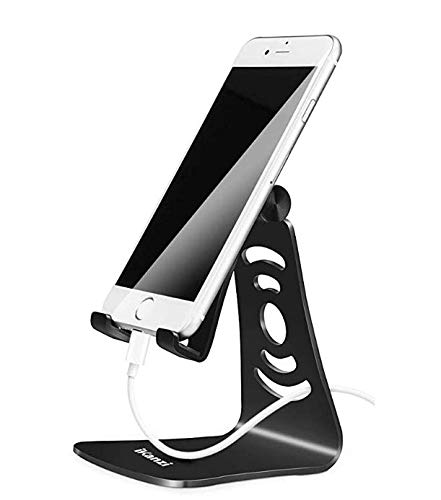 Phone Stand, Multi-Angle Adjustable Universal Aluminum Desktop Desk Stand, Cellphone Stand Mobile Phone Holder, Compatible with iPhone X 8 7Plus SE 5 5s 5c, Samsung S9 S9plus S8 S8 and All Smartphone