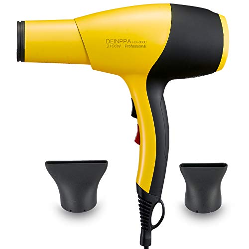 Deinppa Ionic Hair Dryer AC 2100W Professional Salon Blow Dryer Low Noise Fast Dry with Ceramic+Tourmaline Technology With GFCI