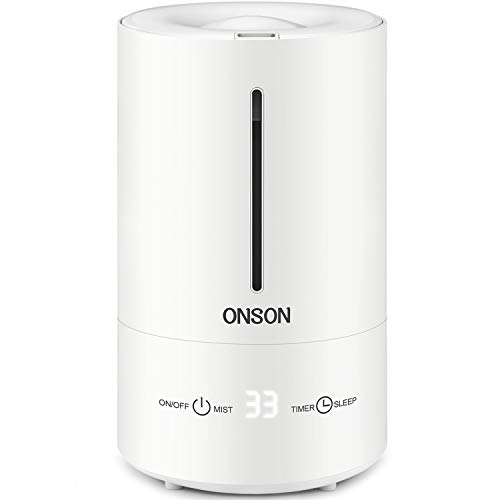 ONSON 2019 Humidifier, 4.5L Ultrasonic Cool Mist Humidifier For Bedroom Baby Home White