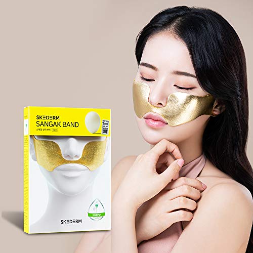 Book Cover SKEDERM Upper Jaw Lifting SANGAK Band, Reduces Smile Lines, Wrinkle Patches Gold Treatment Smoothing and Firming for Face