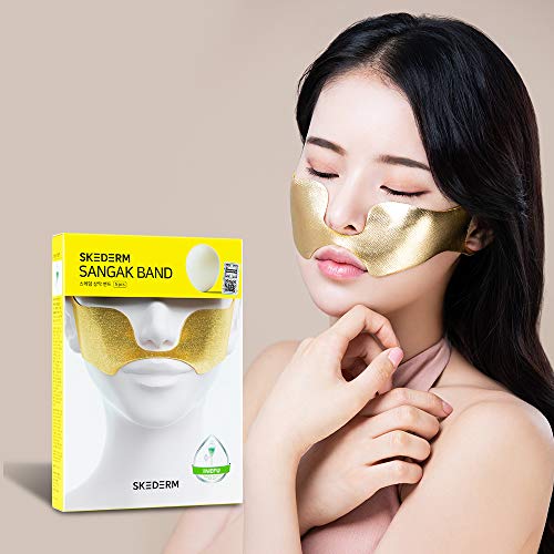 SKEDERM Upper Jaw Lifting SANGAK Band, Reduces Smile Lines, Wrinkle Patches Gold Treatment Smoothing and Firming for Face