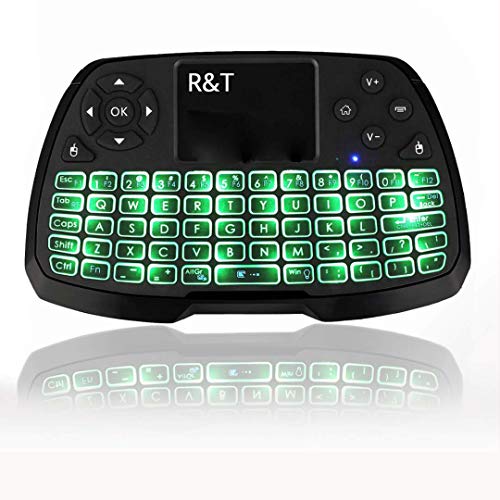 Book Cover R&T Mini Keyboard 4 Color Backlit Keyboard Mini Keyboard 2. 4GHz Mini Wireless QWERTY Keyboard Android Keyboard