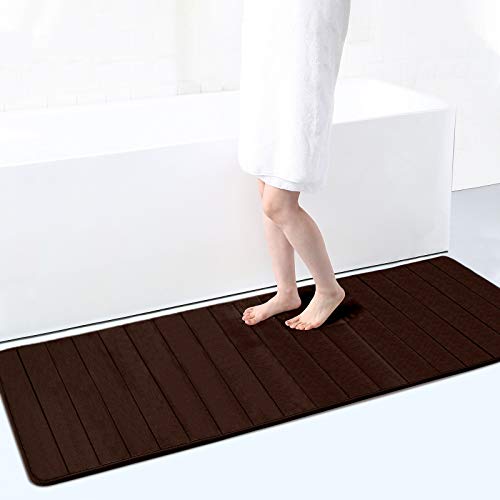 Book Cover Memory Foam Soft Bath Mats - Non Slip Absorbent Bathroom Rugs Extra Large Size Runner Long Mat for Kitchen Bathroom Floors 24