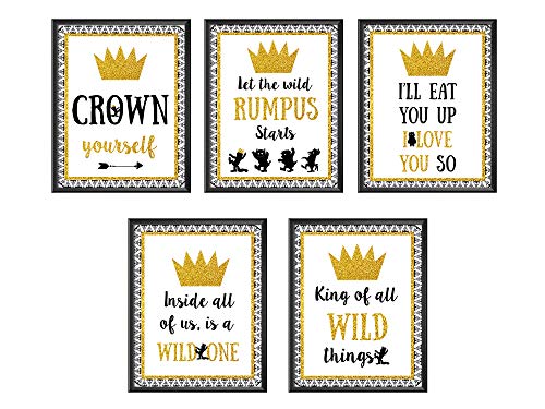Book Cover Wild one Party Favors - Party Food Sign- Size 8 inc X 11 inc, 5 Wild one Themed First Birthday Party Sign