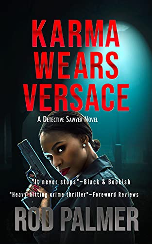 Book Cover KARMA WEARS VERSACE (Detective Sawyer Mysteries Book 1)