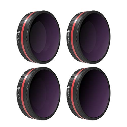 Freewell Bright Day - 4K Series - 4Pack ND8/PL, ND16/PL, ND32/PL, ND64/PL Camera Lens Filters Compatible with DJI Osmo Action Camera