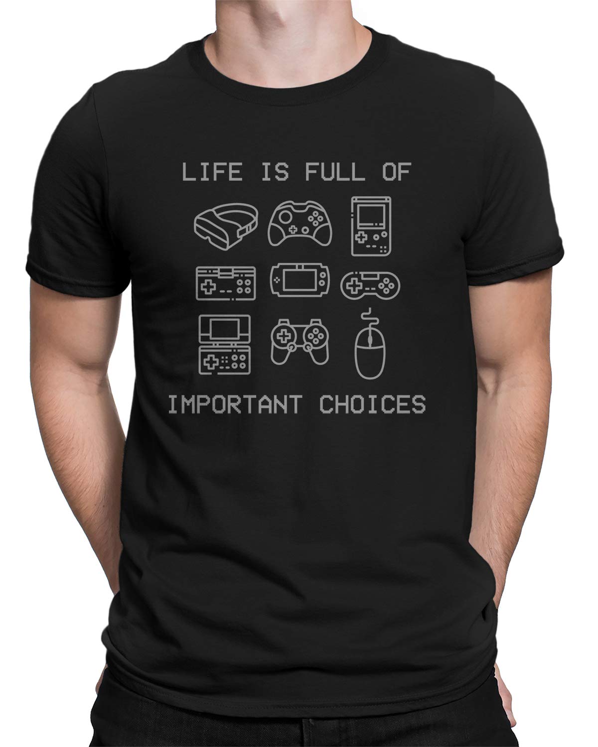 Life is Full of Important Choices Video Games Gamer Men's T-Shirt Small Black