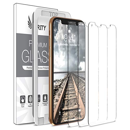 Purity Screen Protector for Apple iPhone 11 Pro/iPhone Xs/iPhone X - 3 Pack (w/Installation Frame) Tempered Glass Screen Protector Compatible iPhone XS/X/11Pro (3 Pack) [Fit with Most Cases]