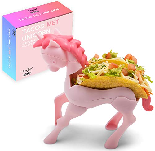 Book Cover Perfect Buddy Unicorn Taco Holder Kids - Taco Stand for Taco Tuesday - Unicorn Party - Holds 2 Taco - Great as a Gift