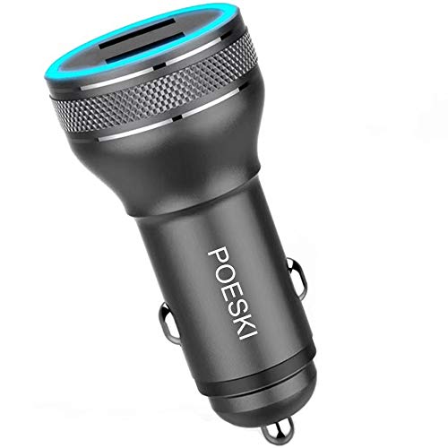 USB Car Charger Iphone Charger Fast Phone Charge Car Adapter Compatible Iphone X,XR,XS,11 Pro,8,8 Plus,7 Plus,7S,6 Plus,6S,iPad,Tablet,Samsung Galaxy S9 S8,S7,HTC LG Nexus Pixel And More Device
