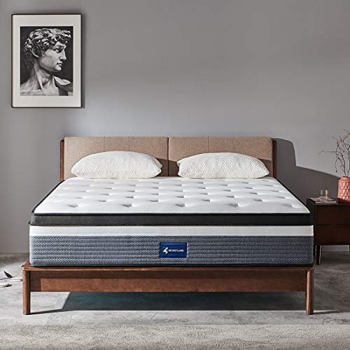 King Mattress, Ssecretland 10 inch Individually Wrapped Coils Innerspring Mattress, Pocket Spring Hybrid Mattresses with CertiPUR-US Certified Foam, Plush Yet Supportive