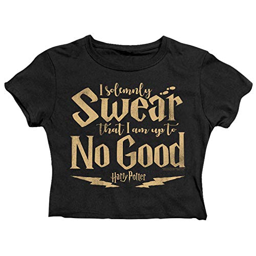 Harry Potter Up to No Good Juniors Teen Girls Crop Top T Shirt & Stickers