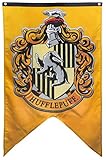 Hogwarts School of Witchcraft Banner for Harry Wizardry Flag Poster Wall Decals Magical Wizard School Crest Party Decoration (Hufflepuff)