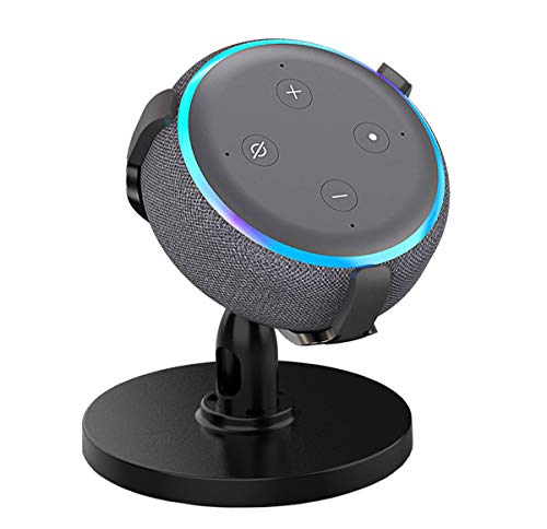 Book Cover Adjustable Stand for Echo Dot 3rd Gen by AutoSonic, Swivel and Tilt function, Black