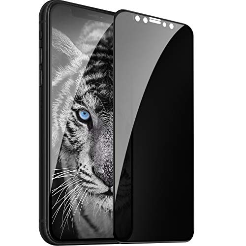 iPhone X XS Privacy Screen Protector, iPhone X XS Tempered Glass Screen Protector (5.8") Full Coverage Anti Spy 9H Hardness Glass Privacy Screen Protector for iPhone X