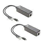 UCTRONICS for Raspberry Pi PoE Splitter 5V [2-Pack] - Active PoE to Micro USB Adapter, IEEE 802.3af Compliant, for Tablets, Dropcam and Raspberry Pi 2/3, and More