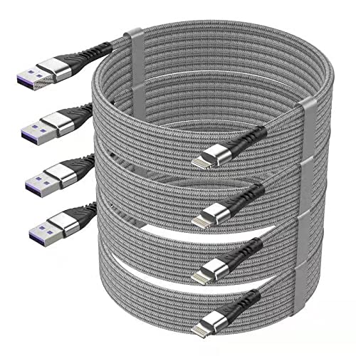 4Pack【Apple MFi Certified 】 iPhone Charger Cord, Lightning Cable ，iPhone Charger, iPhone Charger Cable for iPhone 13/12/11/11Pro/11Max/ X/XS/XR/XS Max/8/7/6/5S/SE/iPad Mini，More