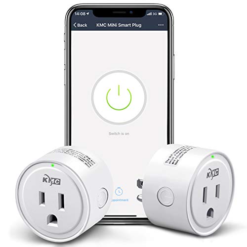 Book Cover Smart plug, KMC Mini Wifi Outlet Compatible with Alexa, KMC Home & IFTTT,Smart Life, No Hub Required, Remote Control Your Home Appliances from Anywhere, ETL Certified(2 Pieces)