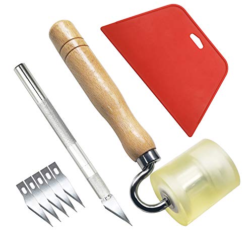 tiptopcarbon Wallpaper Smoothing Tool with Seam Roller for Contact Paper Adhesive Vinyl 8pcs/Pack