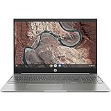 HP Chromebook 15-Inch Laptop, Micro-Edge Touchscreen, Dual-Core Intel Pentium Gold 4417U Gold Processor, 4 GB SDRAM, 64 GB eMMC Storage, Chrome OS (15-de0010nr, Ceramic White/Mineral Silver)