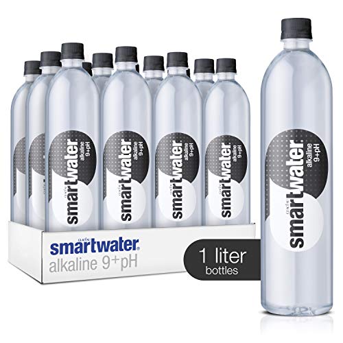 Book Cover smartwater Alkaline 9+ph, 33.8 Fl Oz Bottles, Pack of 12