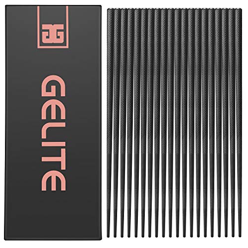 Gelite 10-Pair Fiberglass Chopsticks Reusable, Dishwasher Safe Chopsticks Set, Mould Proof