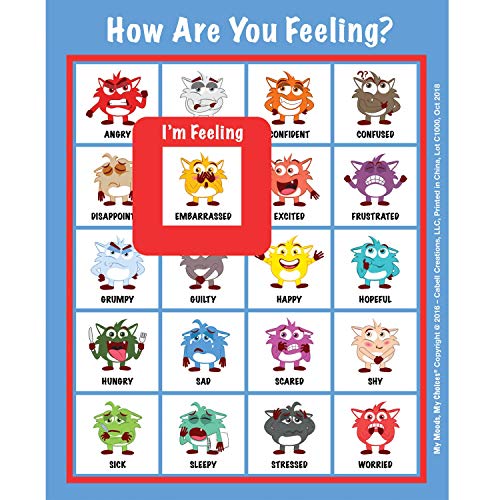 Book Cover How are You Feeling? Monster Magnets. Perfect for The Refrigerator, File Cabinet, or Other Metal Surfaces. Size - 7.25 x 9 inches.