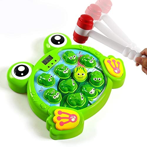 Book Cover YEEBAY Interactive Whack A Frog Game, Learning, Active, Early Developmental Toy, Fun Gift for Age 3, 4, 5, 6, 7, 8 Years Old Kids, Boys, Girls,2 Hammers Included