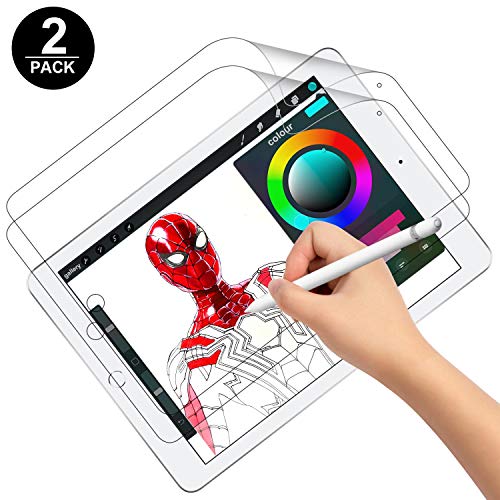 [2-pack] New iPad 9.7(2017&2018)/ iPad Air2/ iPad Pro 9.7/ iPad Air [PaperLike] Screen Protector-Apple Pencil Compatible,Clearer Paper-like Screen Protector[Eye Protected][Anti-Scratch(4H)Shield], Hig