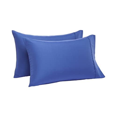 Book Cover Amazon Basics Lightweight Super Soft Easy Care Microfiber Pillowcases - 2-Pack - King, Dutch Blue
