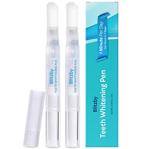 Book Cover Blitzby Teeth Whitening Pen 2 PEN, Upgraded Formula, More than 30 Uses Effective, Painless, No Sensitivity, Travel-Friendly, Easy To Use, Beautiful White Smile (2 PCS)