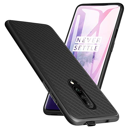 Book Cover TopACE for Oneplus 7 Pro Case, Ultra-Thin Silicone Case Matte Soft Cover All-Round Protection Anti-Falling Anti-Fingerprint Case Simple Style Back Cover Protector for Oneplus 7 Pro (Black)
