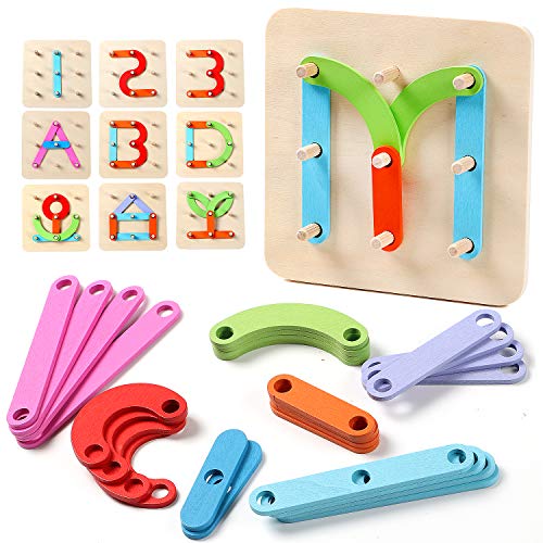 Lewo Wooden Letter Number Sorter Puzzle Preschool Activities Educational Toys for Kids