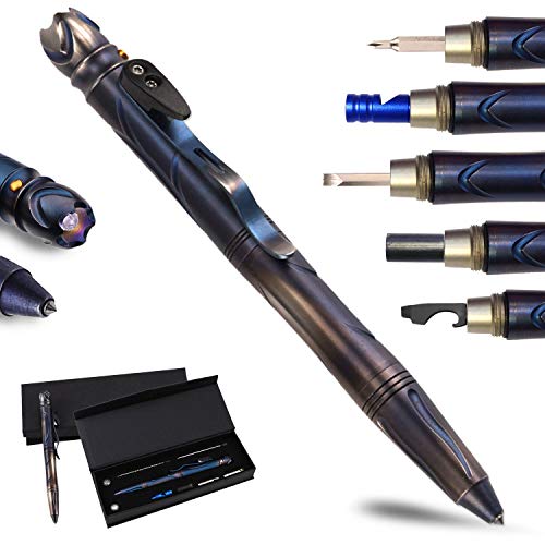 WHEN MING Tactical Pen, Survival Tool, Glass Breaker, Multi-Tool,LED Flashlight