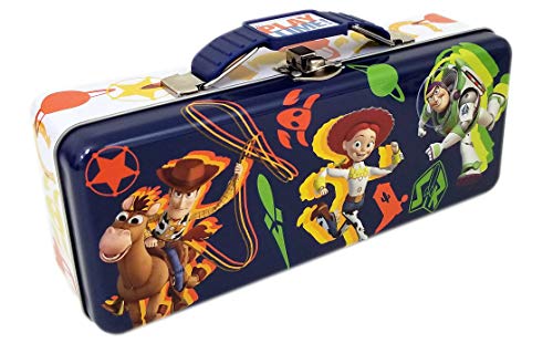 Book Cover Toy Story 4 Tin Pencil Box with handle, hinge, clasp