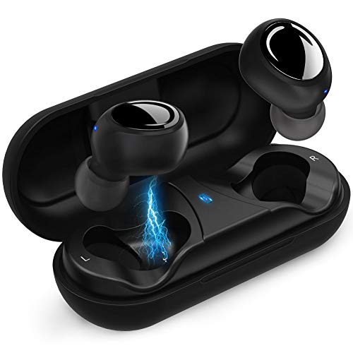 True Wireless Earbuds Bluetooth 5.0 Headphones,MEBUYZ Sports in-Ear TWS 3D Stereo Sound Earphones 6Hour Continuous Playtime 24H Playtime withCharging Case Bulid-in Mic IPX5 Waterproof Earbuds
