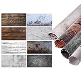 Selens 22x35Inch 2-in-1 Food Photography Wooden Background 4pcs Paper for Photographers, Foodies, Gourmet Bloggers, Cosmetic Sellers, Online Stores Product Photography, Life Photos and More