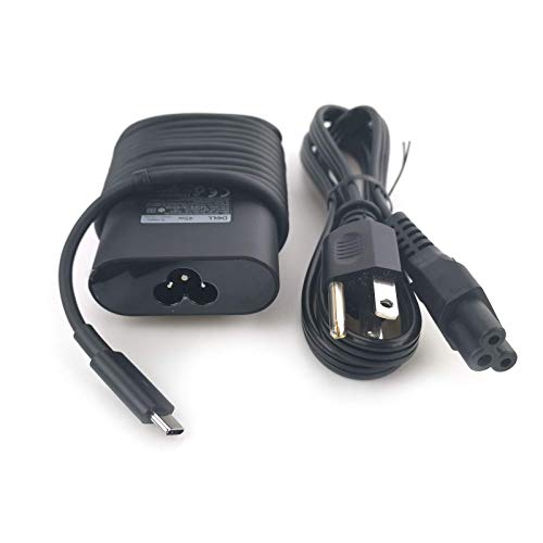 New Dell Laptop Charger 45W watt USB Type C (USB-C) AC Power Adapter Include Power Cord for Dell XPS 13 9365 9370 9380,Latitude 7275 7370 5175 5285 5290-2in1 7390-2in1,LA45NM150,0HDCY5