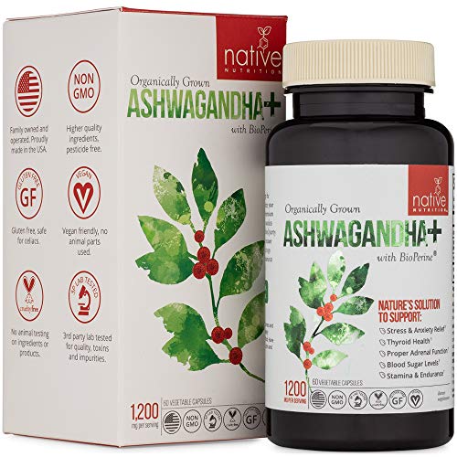 Organic Ashwagandha Root Herbal Supplement â€“ Premium Ashwagandha Capsules for Anxiety, Stress Relief, Adrenal & Thyroid Support - with Black Pepper Extract for Max Absorption & Faster Results